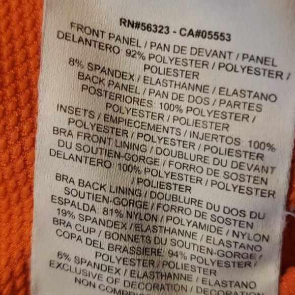 Nike Dri Fit Tangerine & Gray Racerback Tank Sz M - Picture 8 of 9